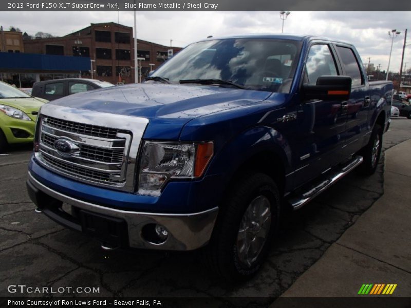 Blue Flame Metallic / Steel Gray 2013 Ford F150 XLT SuperCrew 4x4