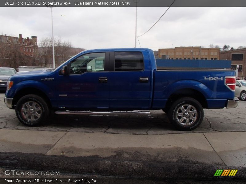 Blue Flame Metallic / Steel Gray 2013 Ford F150 XLT SuperCrew 4x4