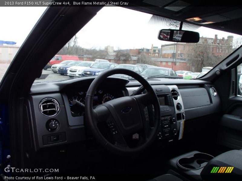 Blue Flame Metallic / Steel Gray 2013 Ford F150 XLT SuperCrew 4x4