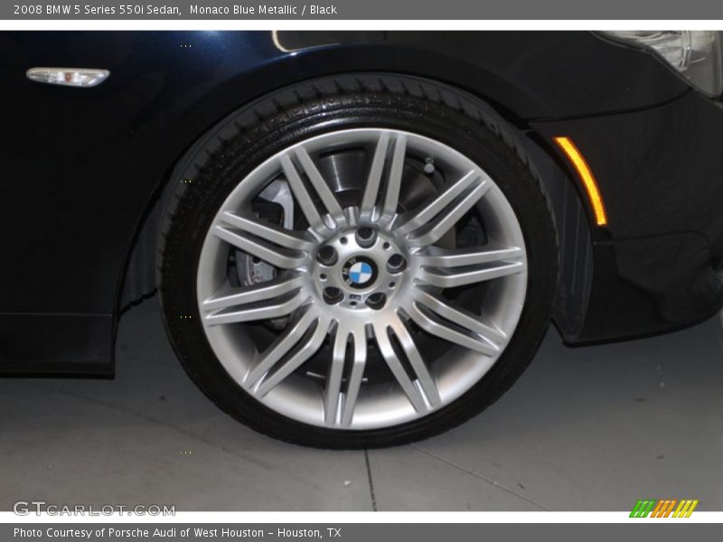 Monaco Blue Metallic / Black 2008 BMW 5 Series 550i Sedan