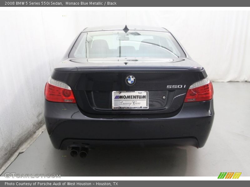 Monaco Blue Metallic / Black 2008 BMW 5 Series 550i Sedan