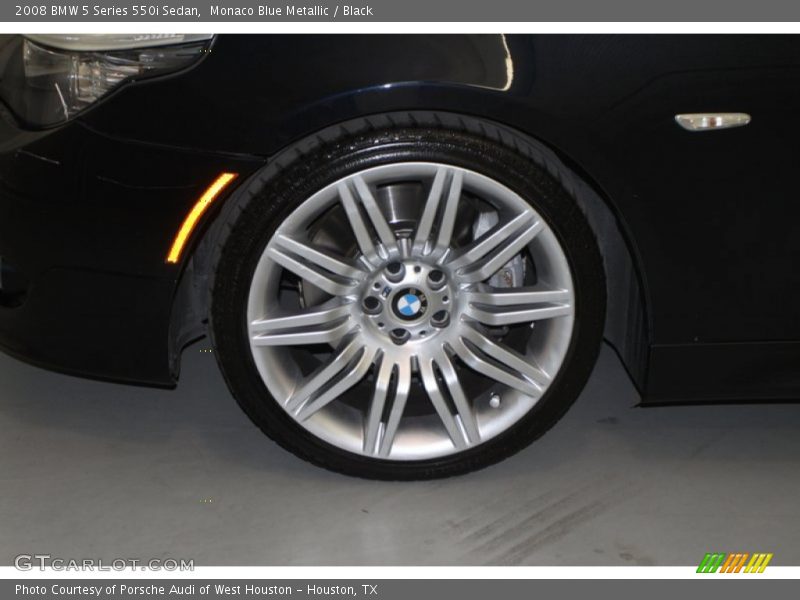 Monaco Blue Metallic / Black 2008 BMW 5 Series 550i Sedan