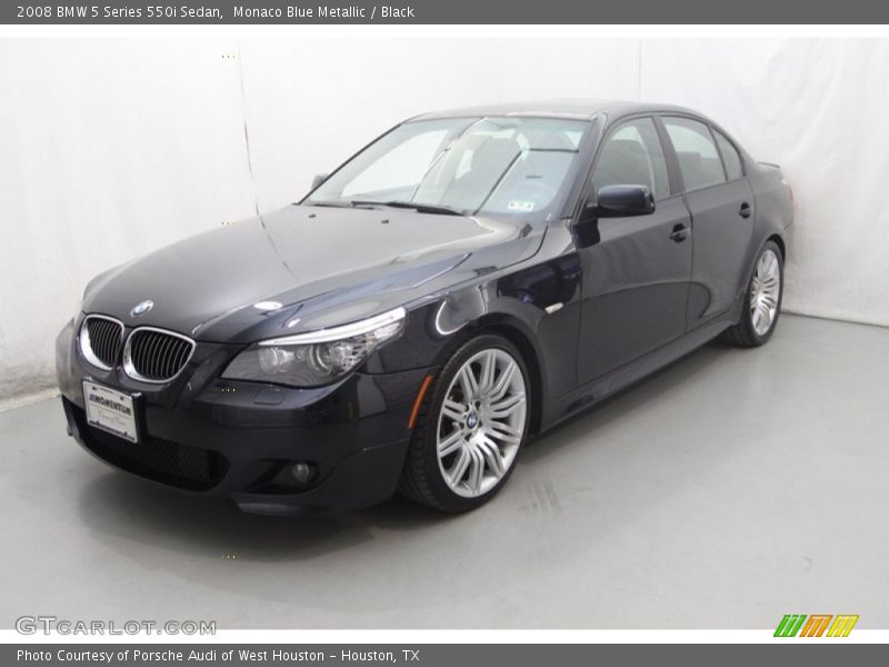 Monaco Blue Metallic / Black 2008 BMW 5 Series 550i Sedan