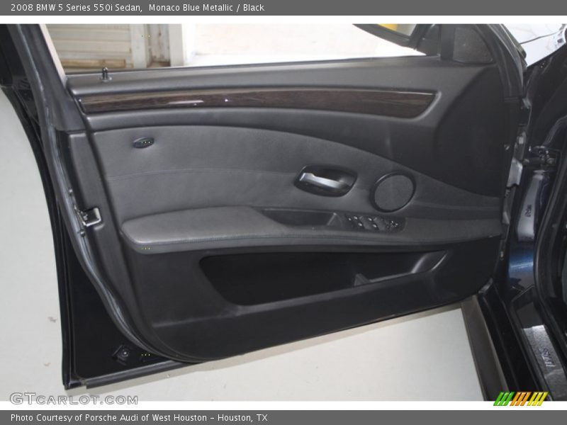 Monaco Blue Metallic / Black 2008 BMW 5 Series 550i Sedan