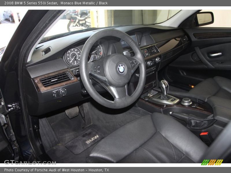 Monaco Blue Metallic / Black 2008 BMW 5 Series 550i Sedan