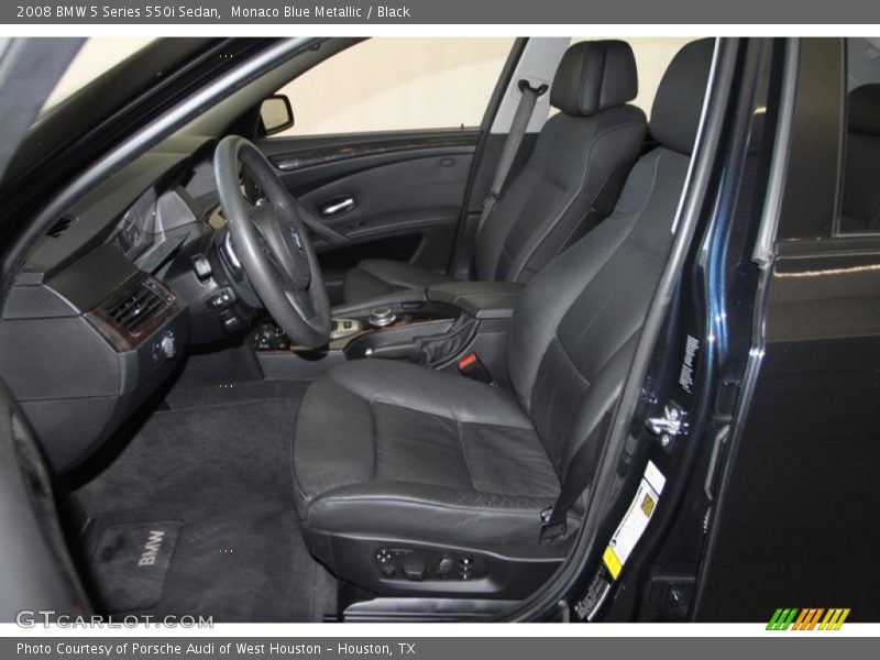 Monaco Blue Metallic / Black 2008 BMW 5 Series 550i Sedan
