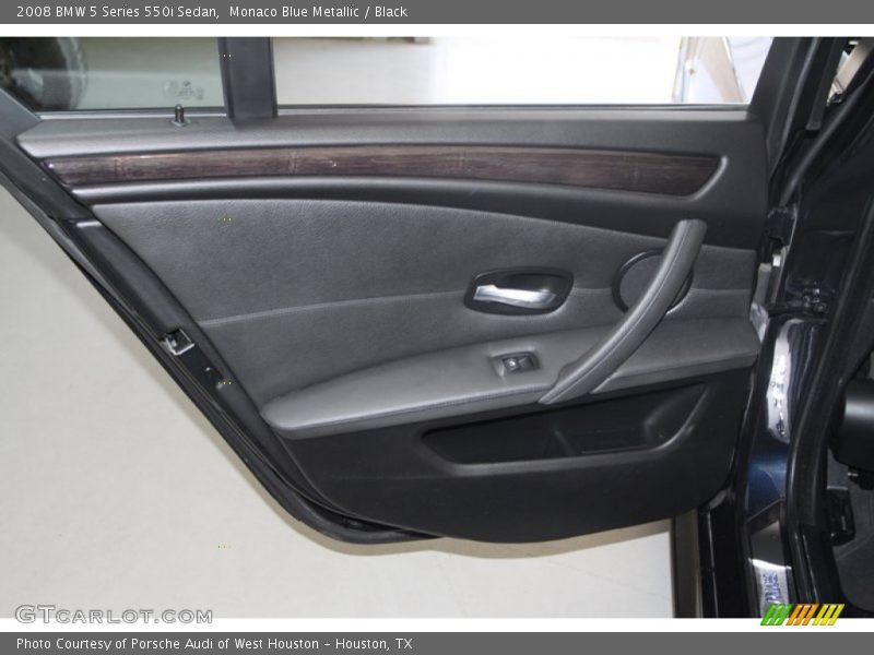 Monaco Blue Metallic / Black 2008 BMW 5 Series 550i Sedan
