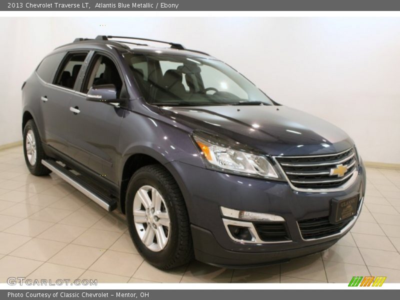 Atlantis Blue Metallic / Ebony 2013 Chevrolet Traverse LT