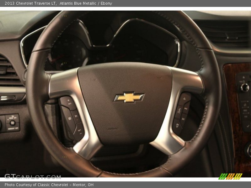 Atlantis Blue Metallic / Ebony 2013 Chevrolet Traverse LT