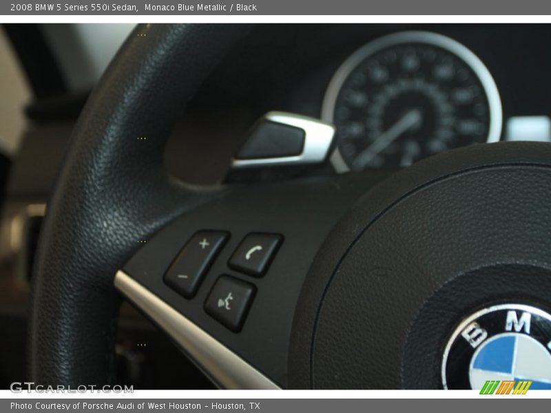 Monaco Blue Metallic / Black 2008 BMW 5 Series 550i Sedan