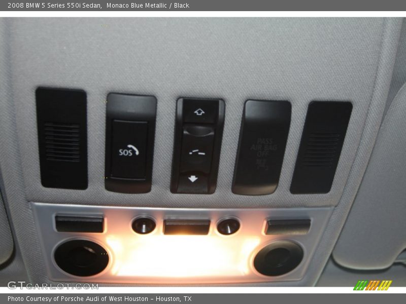 Monaco Blue Metallic / Black 2008 BMW 5 Series 550i Sedan