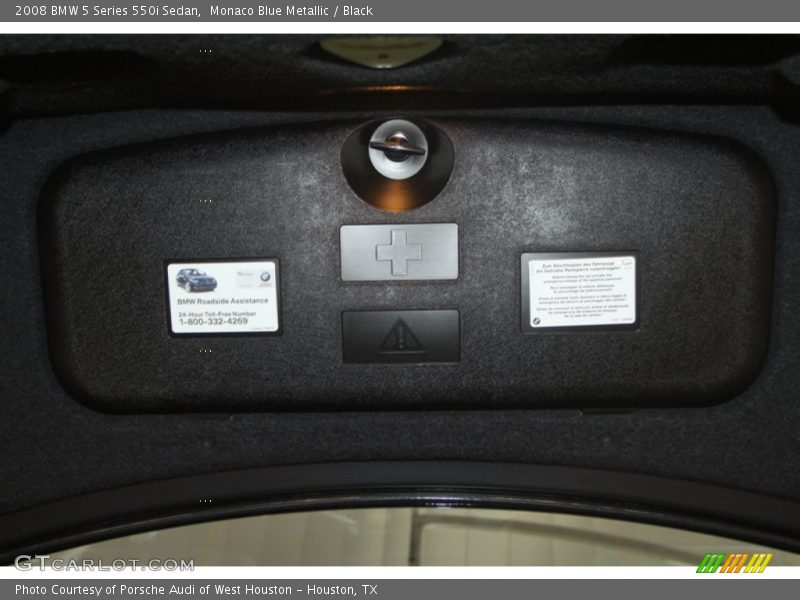 Monaco Blue Metallic / Black 2008 BMW 5 Series 550i Sedan