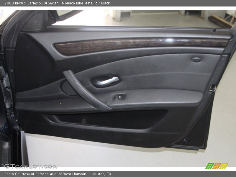 Monaco Blue Metallic / Black 2008 BMW 5 Series 550i Sedan