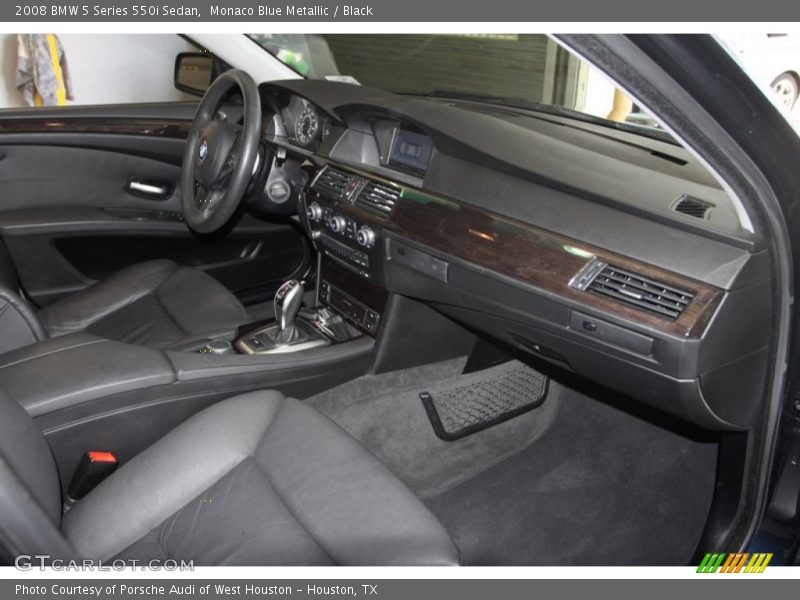 Monaco Blue Metallic / Black 2008 BMW 5 Series 550i Sedan