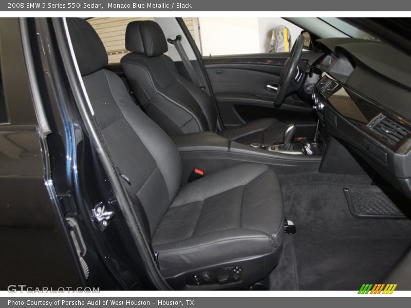 Monaco Blue Metallic / Black 2008 BMW 5 Series 550i Sedan