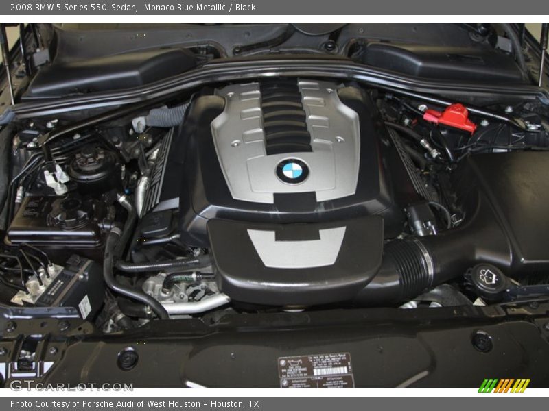 Monaco Blue Metallic / Black 2008 BMW 5 Series 550i Sedan