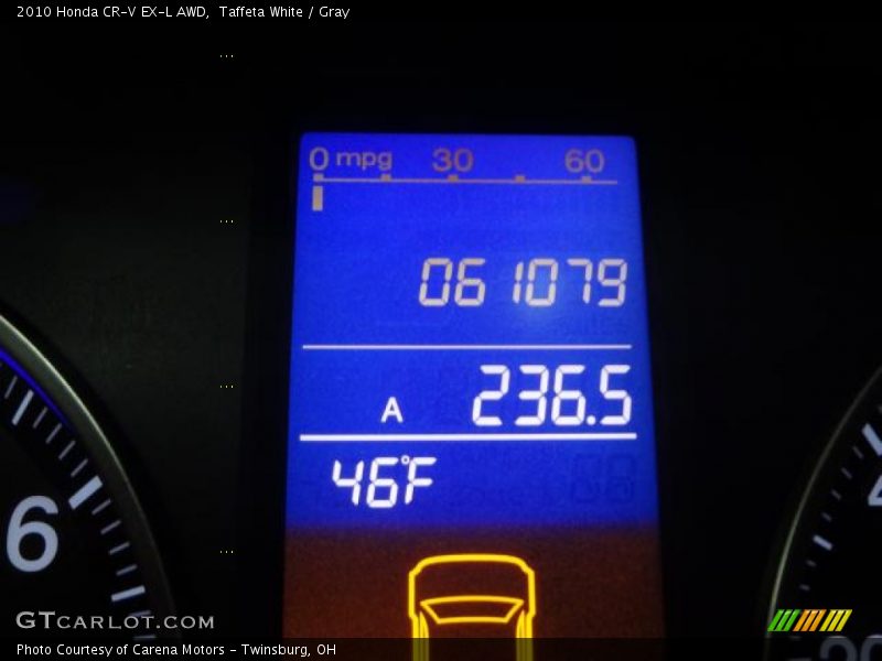 Taffeta White / Gray 2010 Honda CR-V EX-L AWD