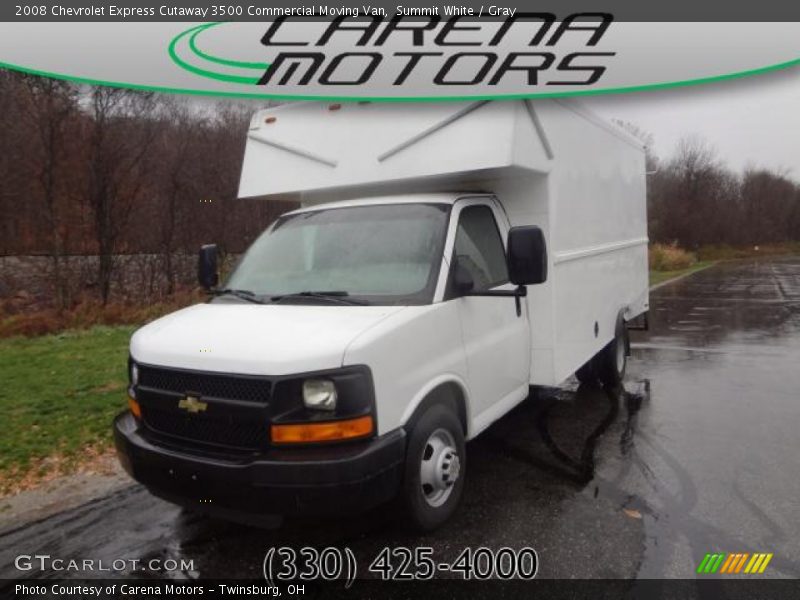 Summit White / Gray 2008 Chevrolet Express Cutaway 3500 Commercial Moving Van