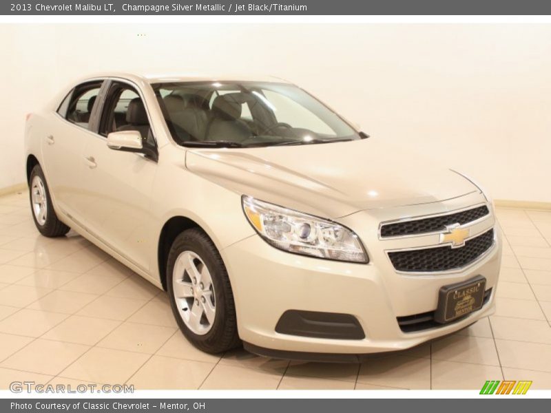 Champagne Silver Metallic / Jet Black/Titanium 2013 Chevrolet Malibu LT