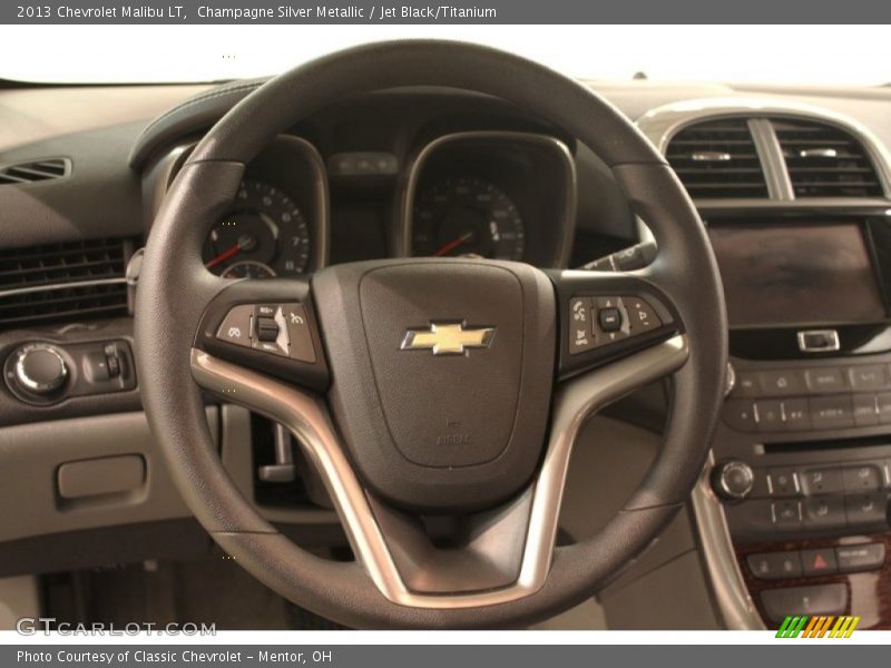 Champagne Silver Metallic / Jet Black/Titanium 2013 Chevrolet Malibu LT