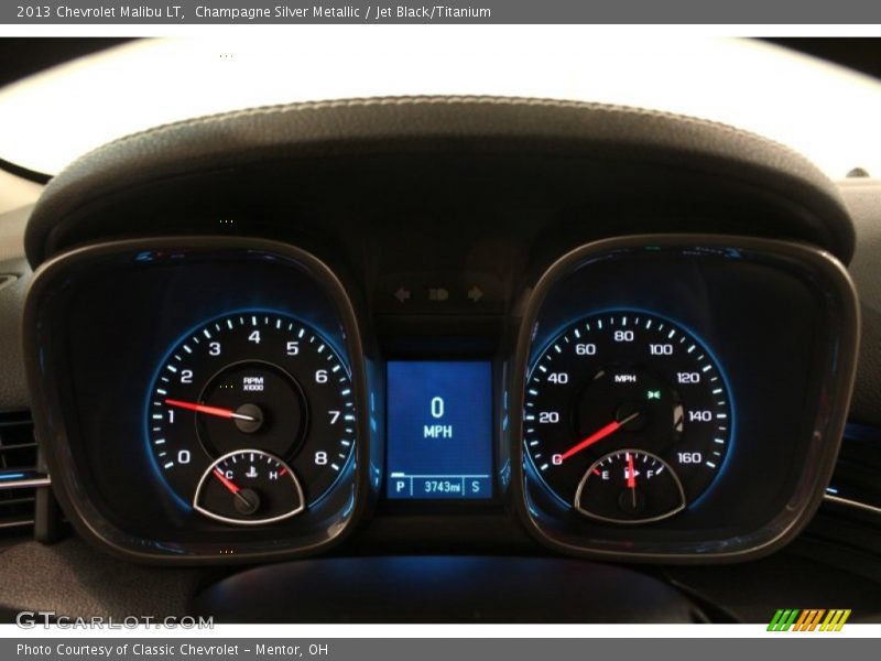 Champagne Silver Metallic / Jet Black/Titanium 2013 Chevrolet Malibu LT