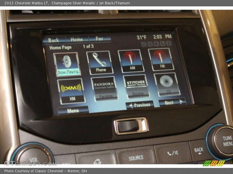 Champagne Silver Metallic / Jet Black/Titanium 2013 Chevrolet Malibu LT