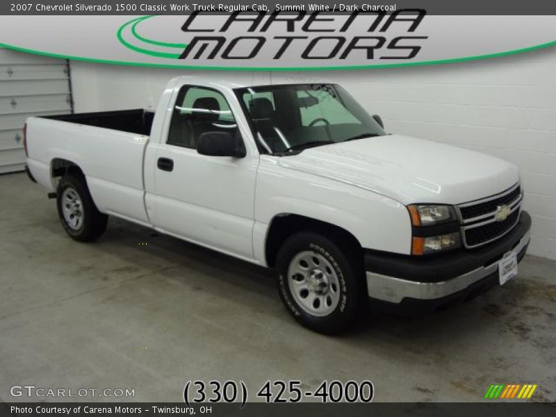 Summit White / Dark Charcoal 2007 Chevrolet Silverado 1500 Classic Work Truck Regular Cab