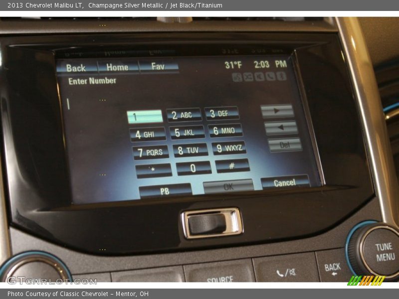 Champagne Silver Metallic / Jet Black/Titanium 2013 Chevrolet Malibu LT