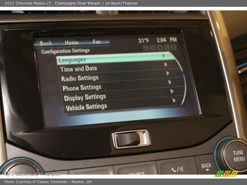Champagne Silver Metallic / Jet Black/Titanium 2013 Chevrolet Malibu LT