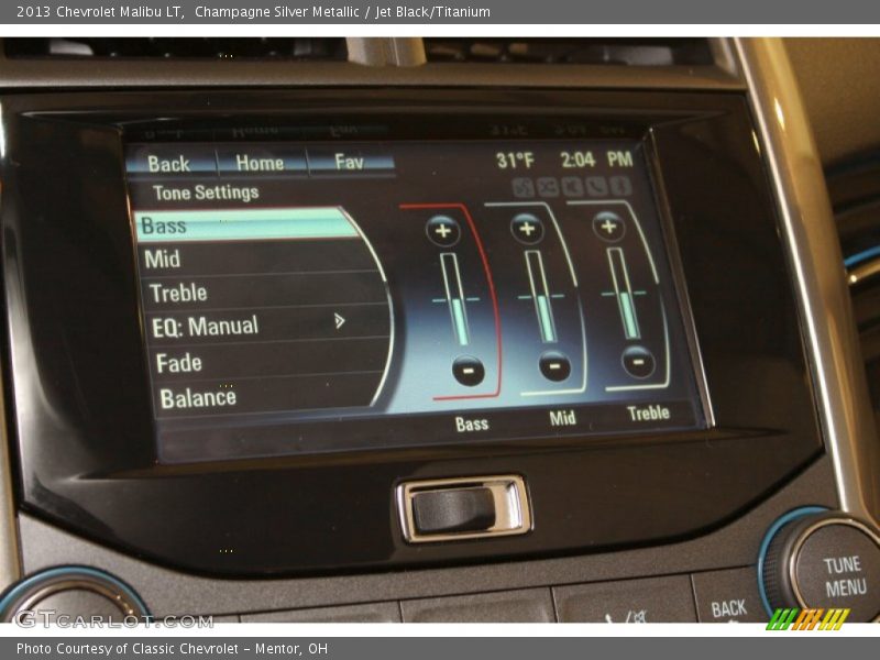 Champagne Silver Metallic / Jet Black/Titanium 2013 Chevrolet Malibu LT