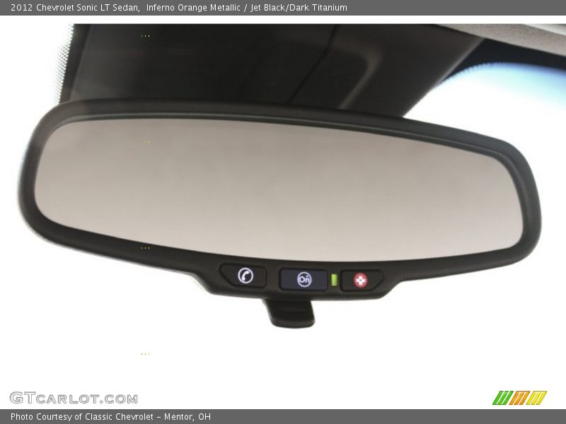 Inferno Orange Metallic / Jet Black/Dark Titanium 2012 Chevrolet Sonic LT Sedan