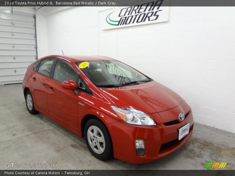 Barcelona Red Metallic / Dark Gray 2010 Toyota Prius Hybrid III