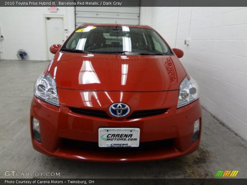 Barcelona Red Metallic / Dark Gray 2010 Toyota Prius Hybrid III