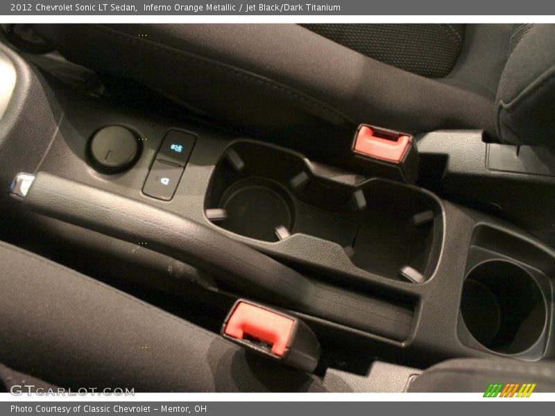 Inferno Orange Metallic / Jet Black/Dark Titanium 2012 Chevrolet Sonic LT Sedan