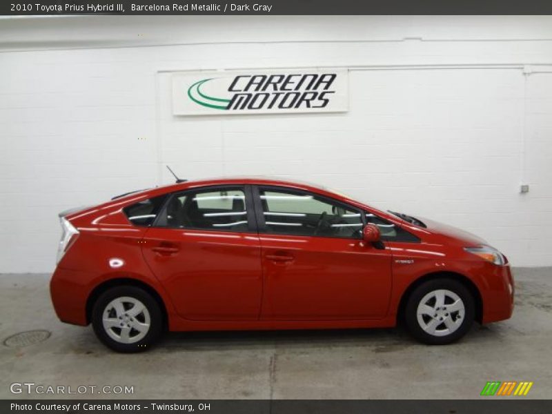 Barcelona Red Metallic / Dark Gray 2010 Toyota Prius Hybrid III