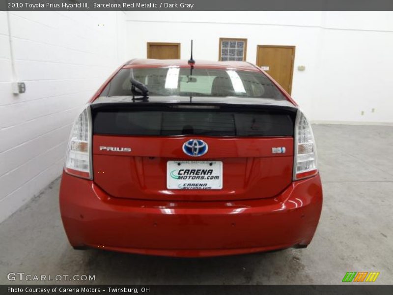Barcelona Red Metallic / Dark Gray 2010 Toyota Prius Hybrid III