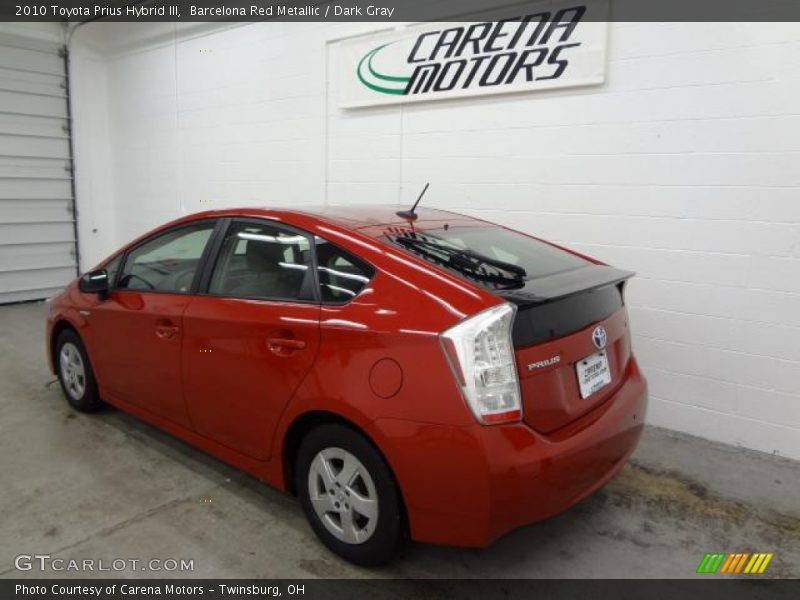 Barcelona Red Metallic / Dark Gray 2010 Toyota Prius Hybrid III