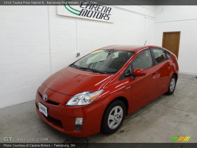 Barcelona Red Metallic / Dark Gray 2010 Toyota Prius Hybrid III