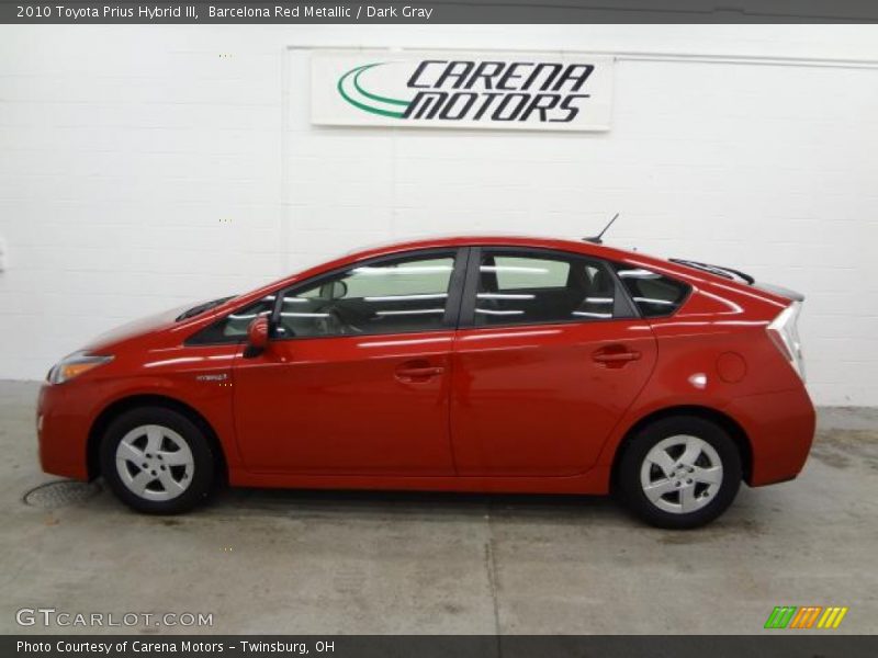 Barcelona Red Metallic / Dark Gray 2010 Toyota Prius Hybrid III