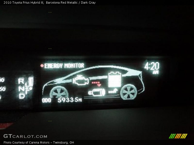 Barcelona Red Metallic / Dark Gray 2010 Toyota Prius Hybrid III