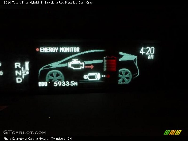 Barcelona Red Metallic / Dark Gray 2010 Toyota Prius Hybrid III