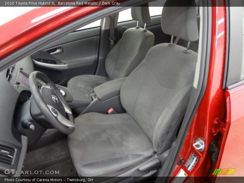 Barcelona Red Metallic / Dark Gray 2010 Toyota Prius Hybrid III