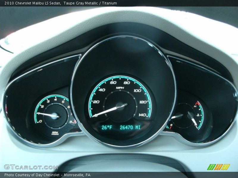 Taupe Gray Metallic / Titanium 2010 Chevrolet Malibu LS Sedan