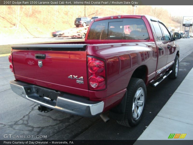 Inferno Red Crystal Pearl / Medium Slate Gray 2007 Dodge Ram 1500 Laramie Quad Cab 4x4