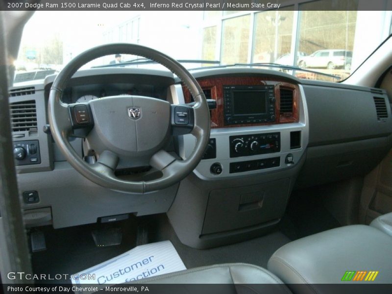Inferno Red Crystal Pearl / Medium Slate Gray 2007 Dodge Ram 1500 Laramie Quad Cab 4x4