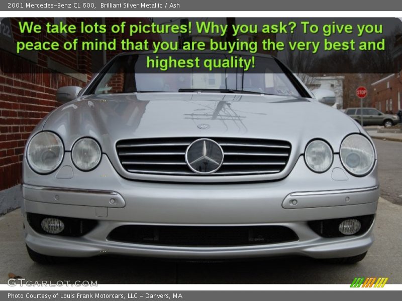 Brilliant Silver Metallic / Ash 2001 Mercedes-Benz CL 600