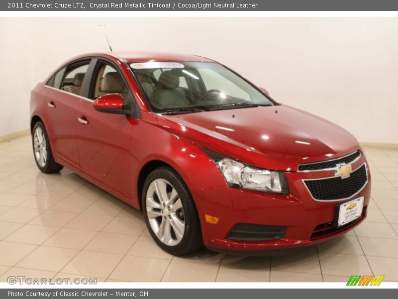 Crystal Red Metallic Tintcoat / Cocoa/Light Neutral Leather 2011 Chevrolet Cruze LTZ
