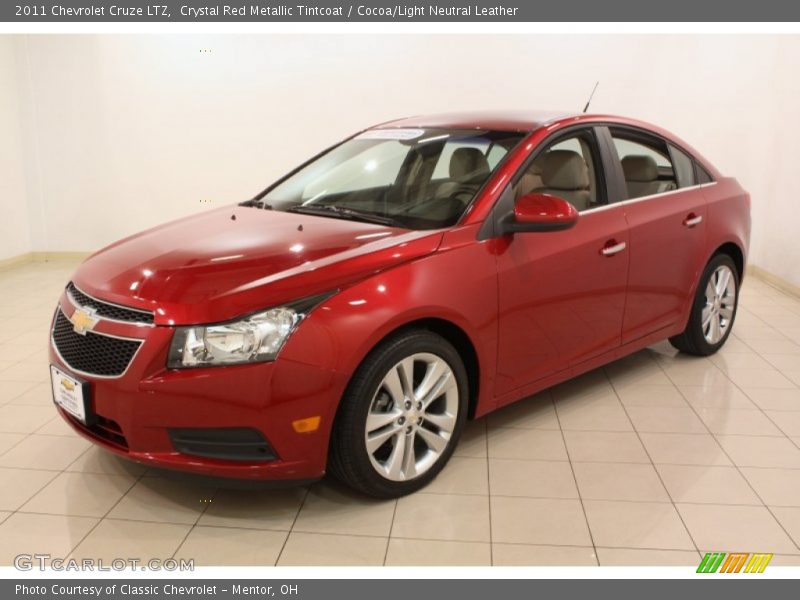 Crystal Red Metallic Tintcoat / Cocoa/Light Neutral Leather 2011 Chevrolet Cruze LTZ