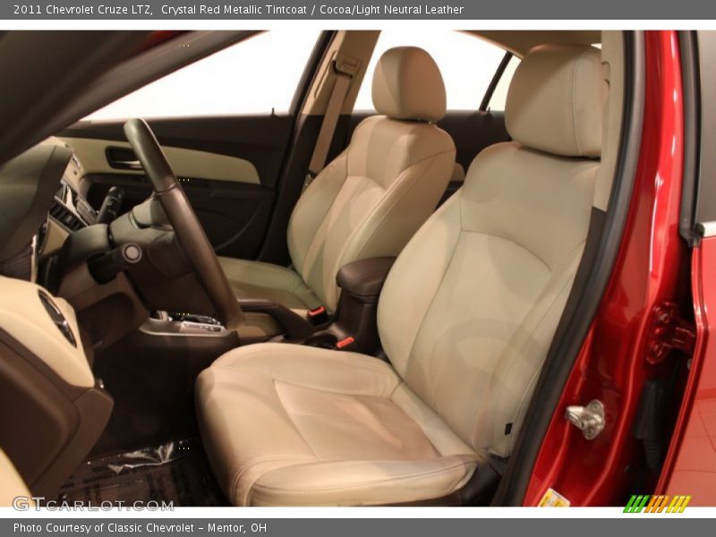 Crystal Red Metallic Tintcoat / Cocoa/Light Neutral Leather 2011 Chevrolet Cruze LTZ