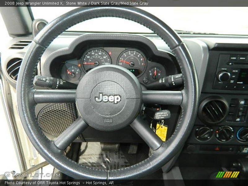 Stone White / Dark Slate Gray/Med Slate Gray 2008 Jeep Wrangler Unlimited X